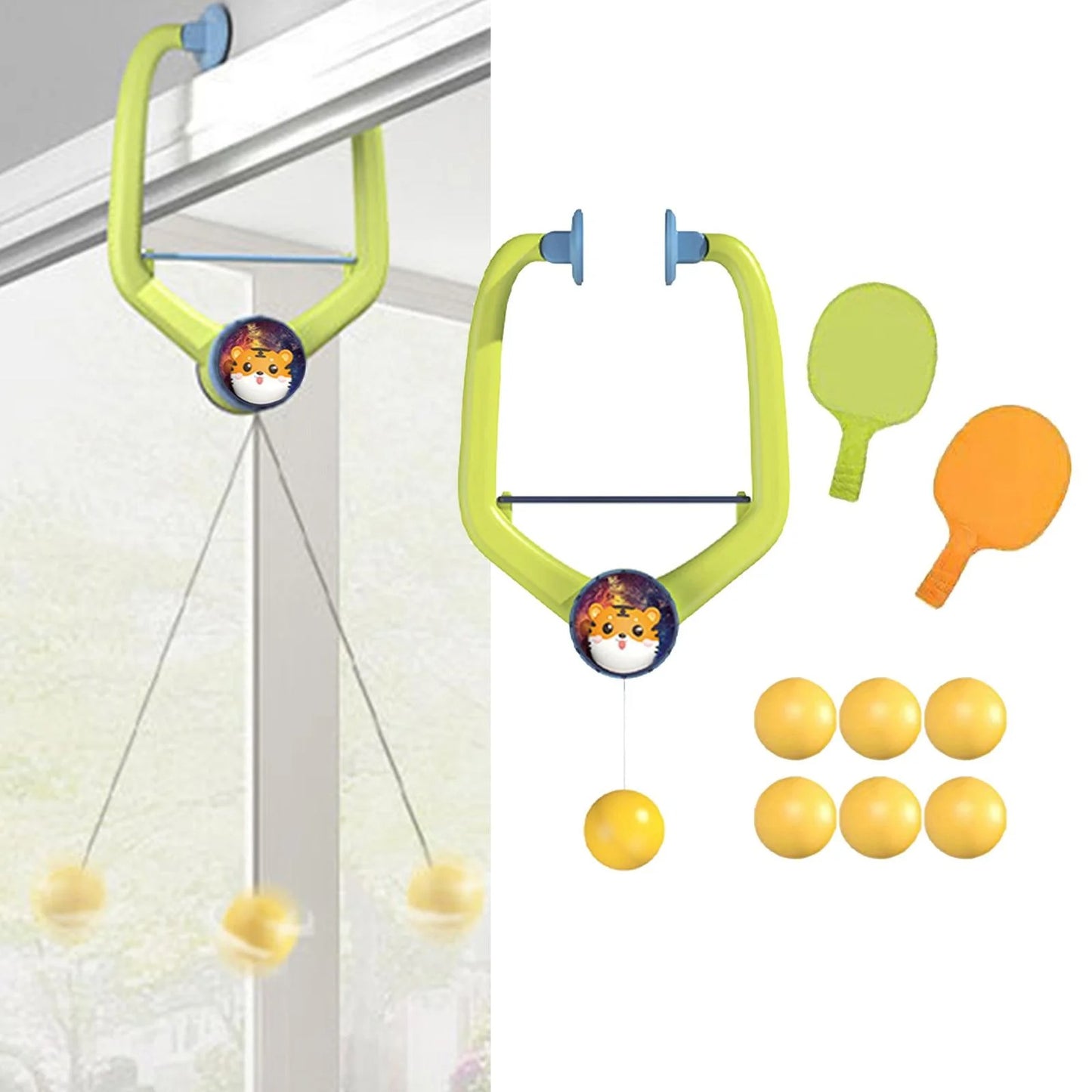 HAPPY-PONG | Juego de ping pong y raquetas portable para niños