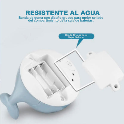 AQUA-WALLY 🐳 | Juguete ballena para baño bebé