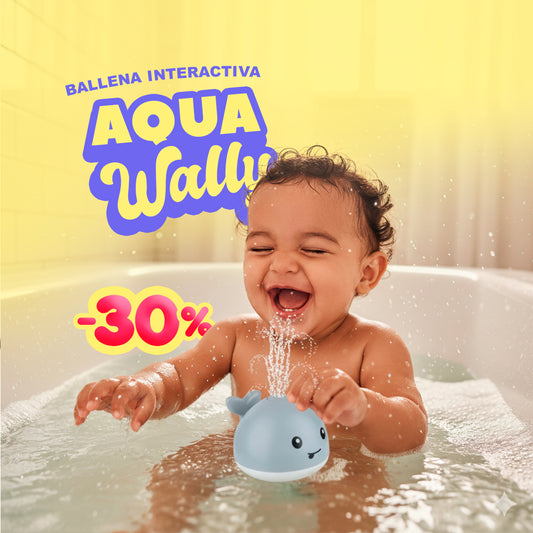 AQUA-WALLY 🐳 | Juguete ballena para baño bebé