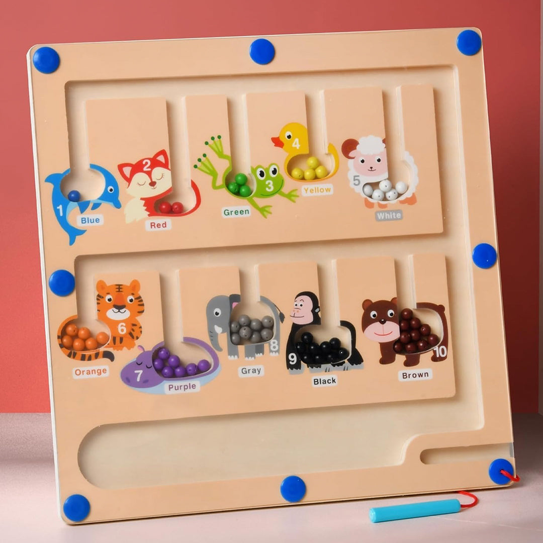 BALL-MAGNETIC 🧲 | Juego de Laberinto de Madera Montessori