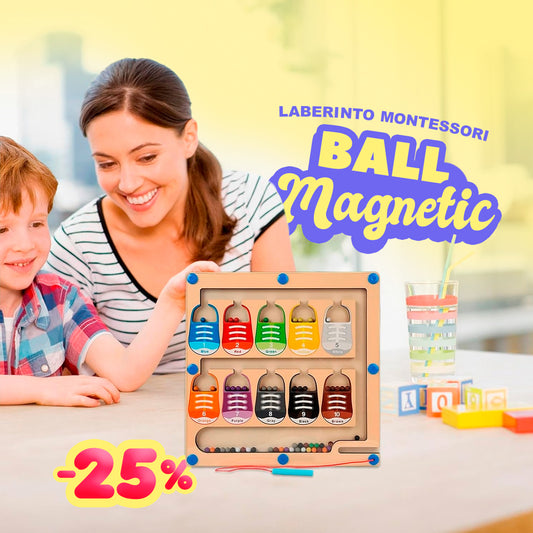 BALL-MAGNETIC 🧲 | Juego de Laberinto de Madera Montessori