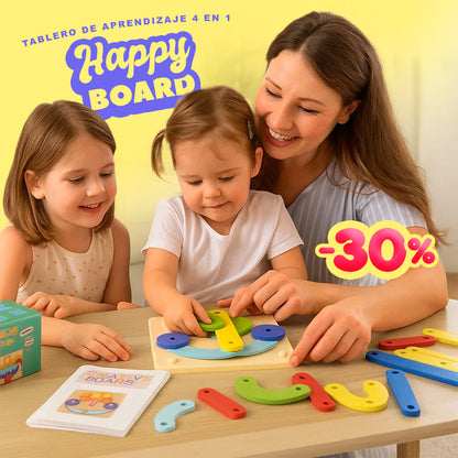 HAPPY-BOARD 1️⃣ | Tablero de aprendizaje creativo de letras, números y formas