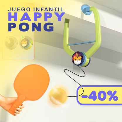 HAPPY-PONG | Juego de ping pong y raquetas portable para niños