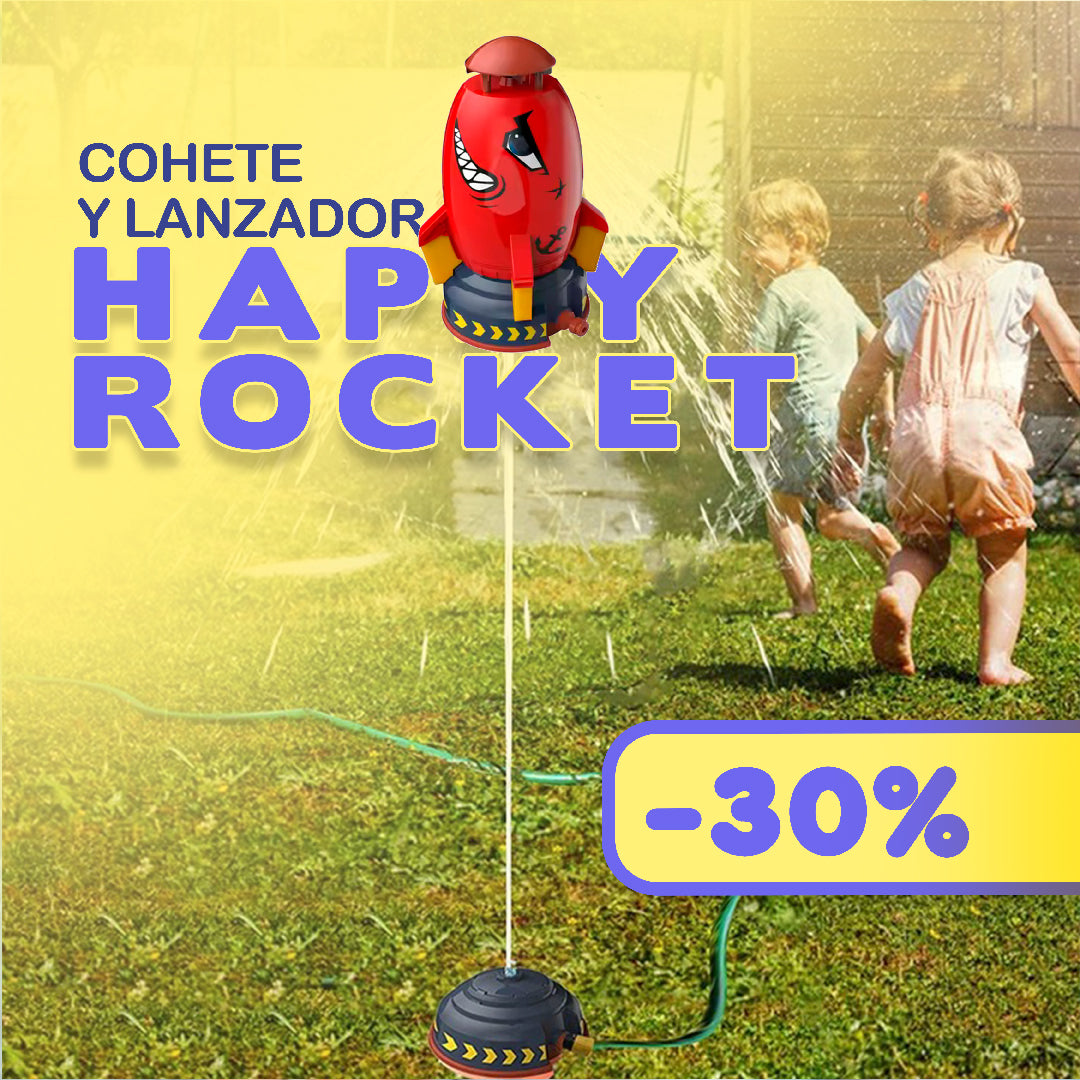 HAPPY ROCKET 🚀 | Cohete con Lanzador (Rociador de Agua)