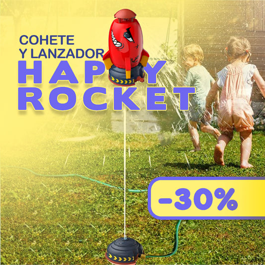 HAPPY ROCKET 🚀 | Cohete con Lanzador (Rociador de Agua)