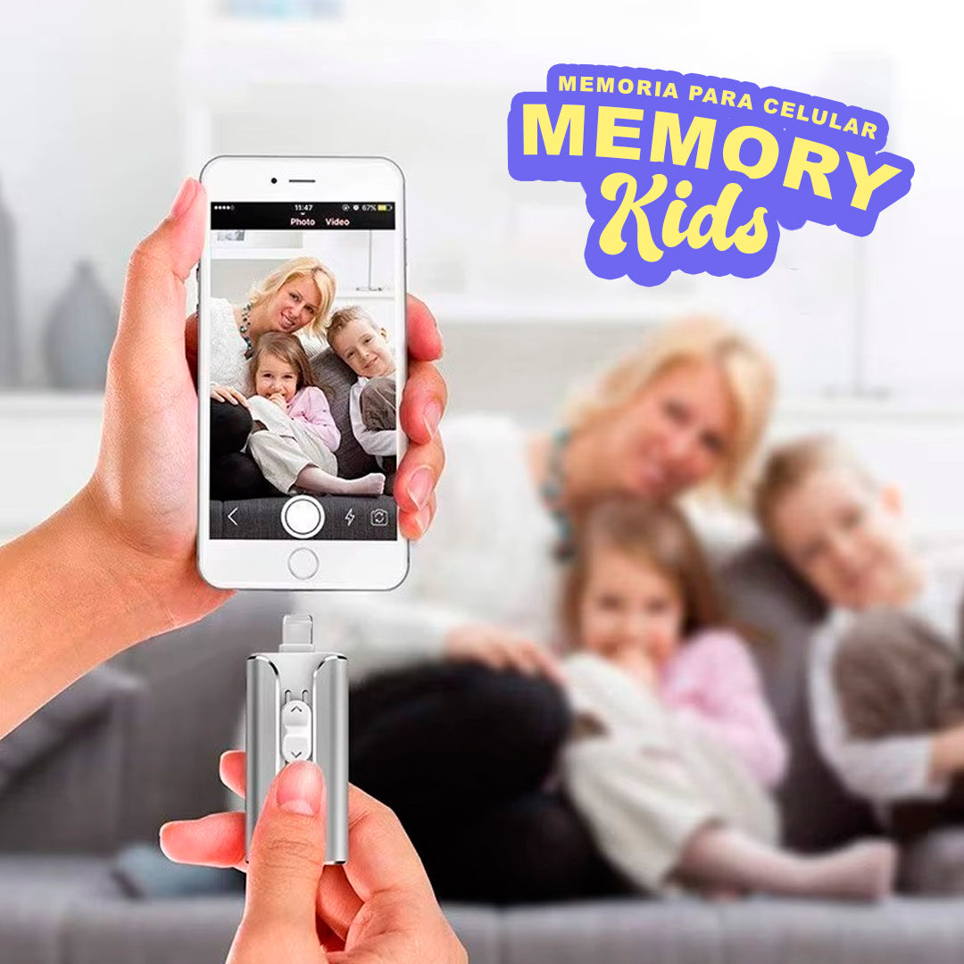 MEMORY-KIDS 💽 | Guarda sus recuerdos (Memoria 64GB para Iphone, Android, Computador)