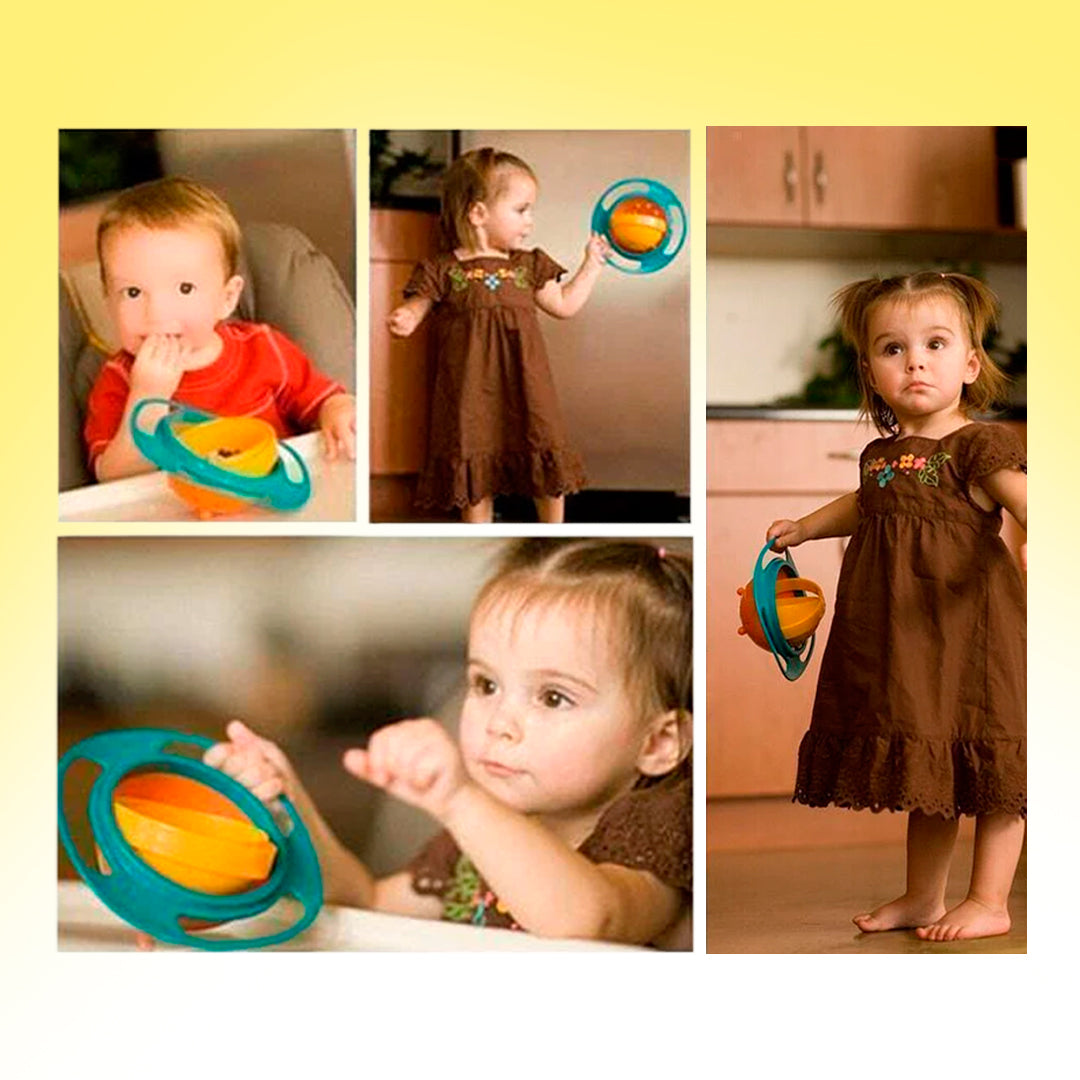 Plato Antiderrame 360° | Plato Giratorio Antiderrames Para Niños